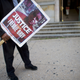 Arthur B. Johnson demonstrates outside Circuit Court in Baltimore on the first day in the trial of Baltimore Police Officer Caesar Goodson Jr. on June 9, 2016. Goodson, the van driver in the Freddie Gray case, is facing multiple charges, including second-degree murder.
Mark Makela/Getty Images
